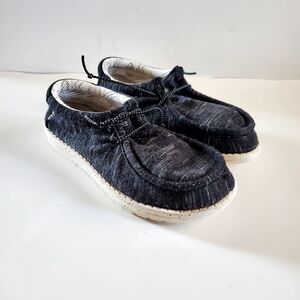 Hey Dude Kids Shoes in Black and White